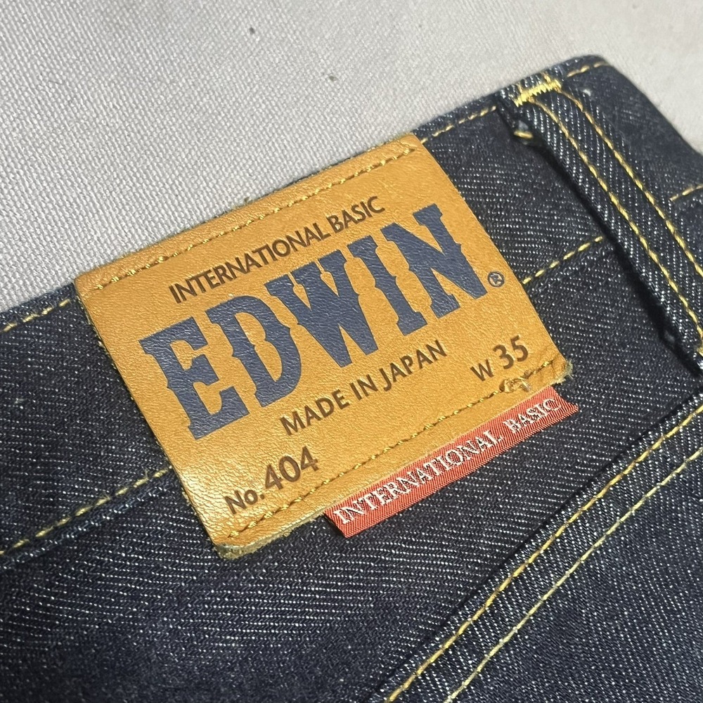 Edwin Japan Denim Jeans Akita Tapered 35Wx30L No 404 EIN4098 Blue Selvage